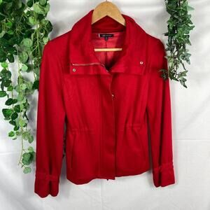 Anne Klein Snap and Zip Red Coat SP